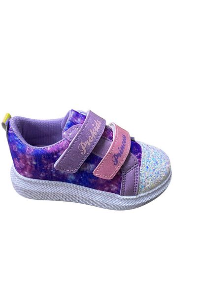 Prokids Pantofi cu bandă argintii pentru fete