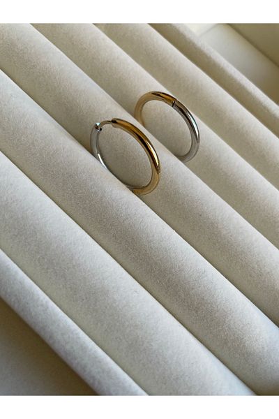 Gizem Eren Two Color Hoop Earrings
