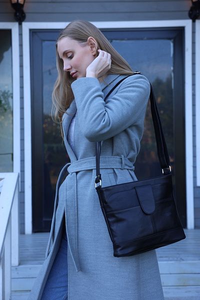 fubileather Geantă Messenger Crossbody din piele naturală