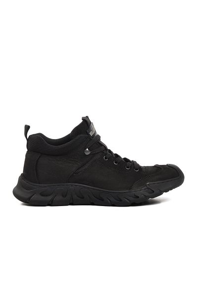Bulldozer 230003 Black Nubuck Genuine Leather Men's Casual Shoes