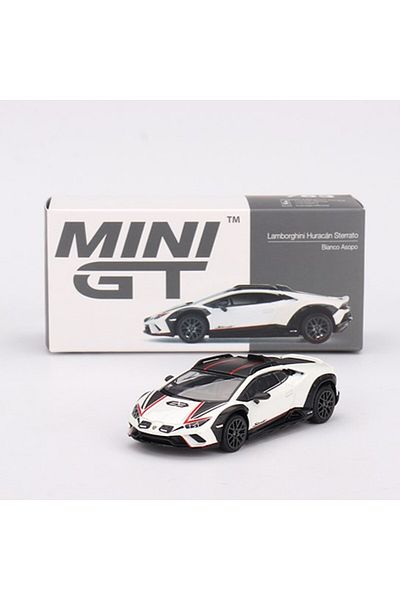 mini gt 1/64 763 لامبورغيني هوراكان ستيراتو - بيانكو أسوبيو