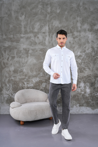 youknitwear you كومو اسبانيا ستايل القطن قميص