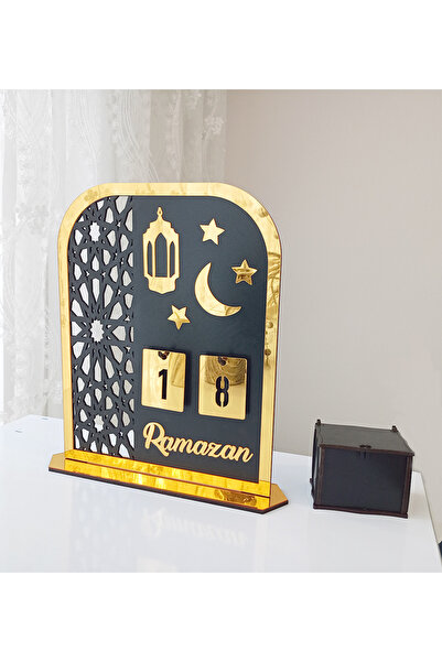 mars tasarım Ramazan Takvimi Geri Sayım Takvimi Hoşgeldin Ramazan Hediyesi Süsleri- 20x25 Cm