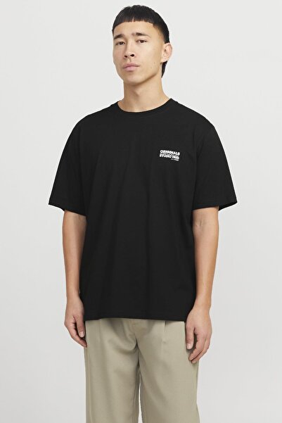 Jack & Jones Jorvesterbro Back Tee Ss Crew Neck Μαύρο