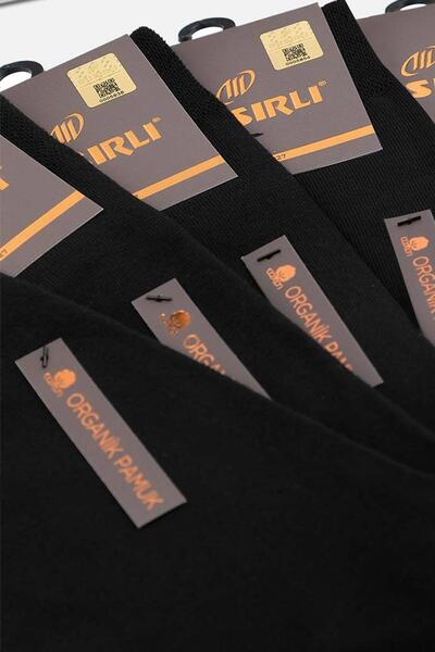 Aytuğ Мъжки египетски чорапи до глезена от органичен памук, 6 чифта в кутия, черни - M-60001-s