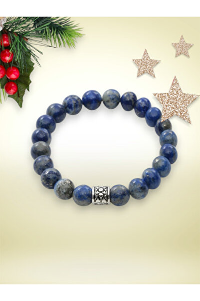 Lapis Lazuli Taşı Doğal Taş Bilekliği 8 mm