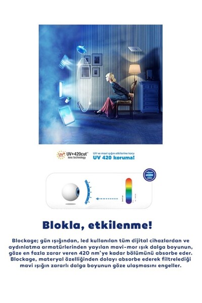 Vogue VO4219-323 HAFİF FASET ÇERÇEVE Mavi Işık Koruyucu Digital Ekran Gözlüğü