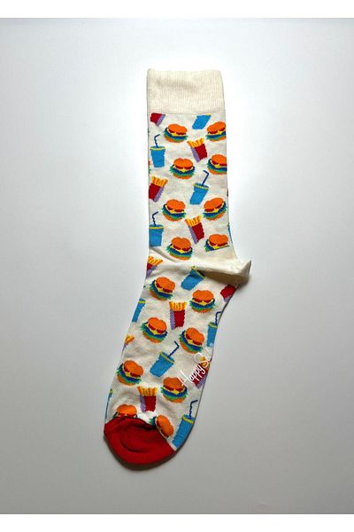 Rumon Fast Food Patterned Design Socks