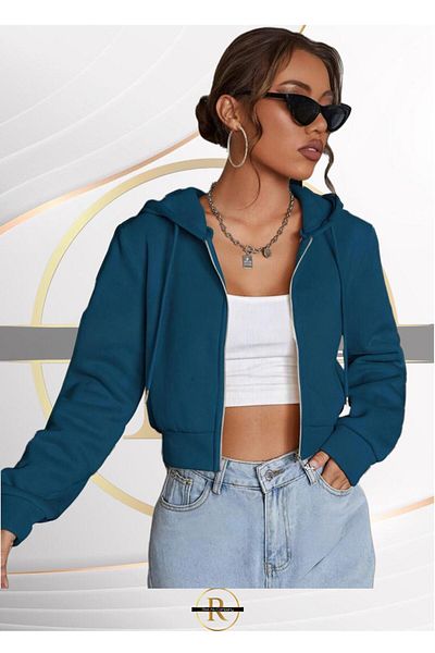 Risil-Nu Company Jachetă de transpirație Relax Fit Crop, sezon nou 3
