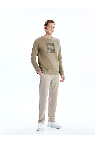 LC Waikiki Ανδρικό αθλητικό παντελόνι LCWAIKIKI Classic Beige Standard Fit
