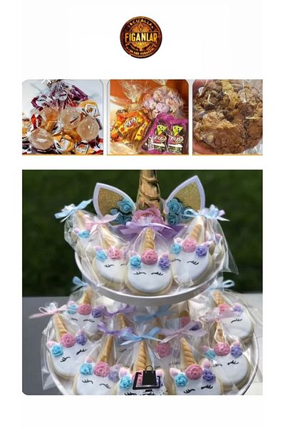 figanlar ambalaj 100Pcs Clear Glossy Bandless Gelatin Sachet 10X20Cm Cookie Accessory Packaging Bag
