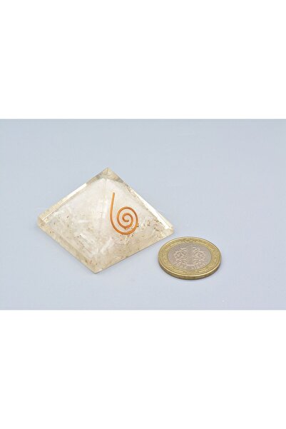 Murty99 Hakiki Doğal Selenit Taşlı Orgonit Piramit