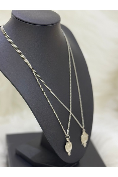 Hediyedukkani Double Fire Water Necklace Soul Mate