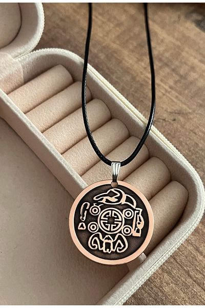 MerveninYaziAtolyesi Money Amulet Copper Necklace