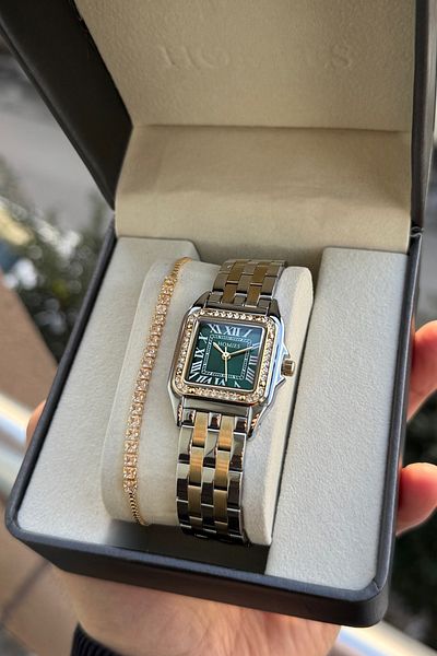 Homies Women's Wrist Watch - Square Box and Bracelet