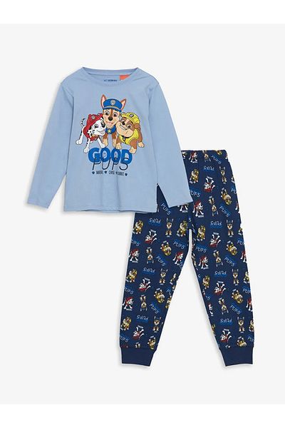 LC Waikiki Set de pijamale pentru băieți cu imprimeu Blue Paw Patrol LCW Kids