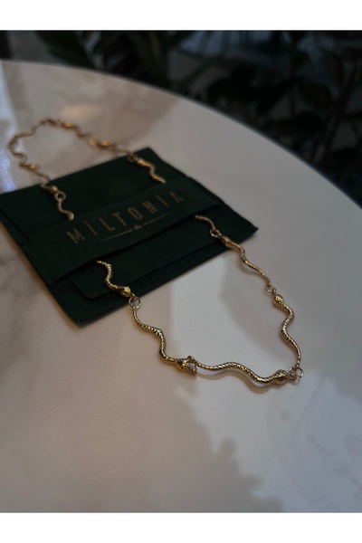 Miltonia Snake Design Steel Necklace