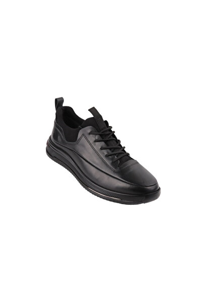 MARCOMEN 18450 Black-Black Daily Leather Shoes