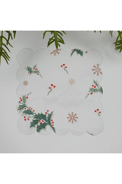 DECO Minimal Water Color Kokina Patterned Washable Fabric Cocktail Napkin 1 Piece