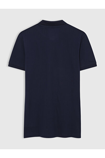 GAP Guler polo piqué cu logo albastru marin pentru bărbați tricou