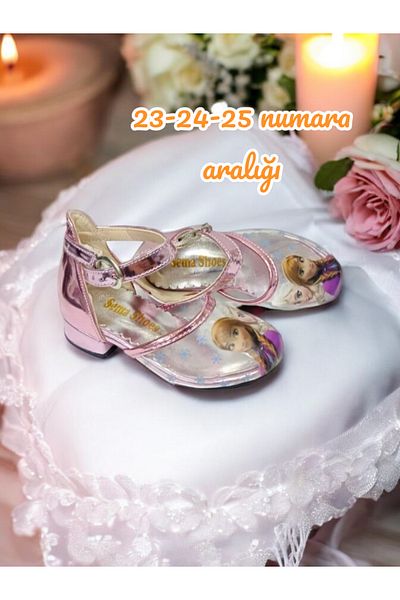 PATİK BEBE Pantofi cu toc mic pentru fete, fără interval 21-25