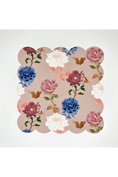 DECO Ροζ μοτίβο λουλουδιών Ψηφιακή τυπωμένη σερβιέτα κοκτέιλ με κομμένο λέιζερ