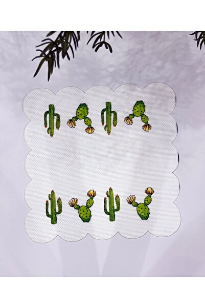 DECO Șervețele decorative pentru cocktail cu model cactus cu digital cu imprimeu și laser croială