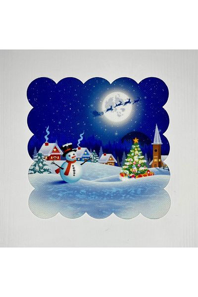 DECO Adam Dream Patterned Digital Printed Snow Cocktail Napkin