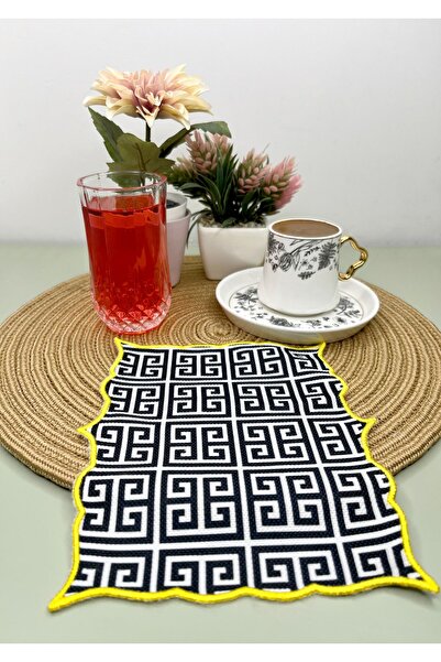 DECO Цифровий принт з геометричним візерунком і жовтим вишиванням Коктейльна ...
