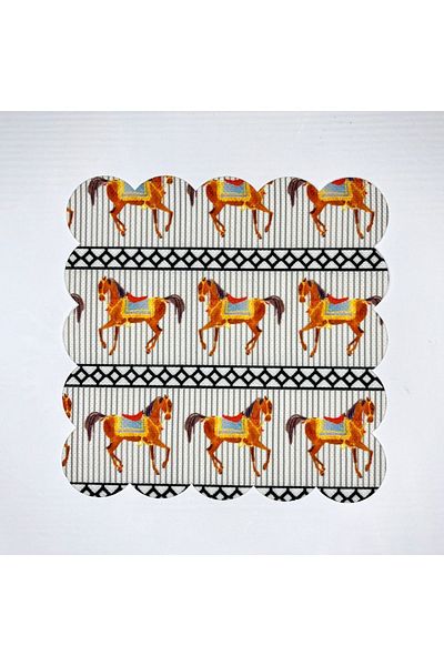 DECO Patterned Digital Printed Washable Laser Cut Cocktail Napkin