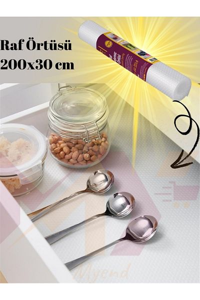 Myend Transparent Anti-Slip Shelf Cover, Drawer Countertop In-Cabinet Shelf Refrigerator Cover 200X30 cm