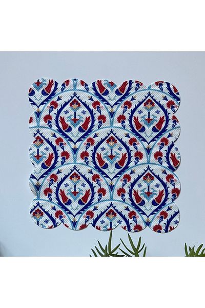 DECO Ψηφιακό τυπωμένο σχέδιο πλακιδίων τουλίπας - Διακοσμητικές χαρτοπετσέτες κοκτέιλ με κομμένο με λέιζερ
