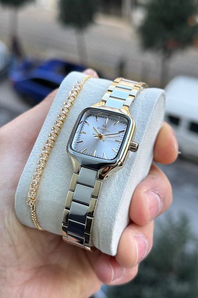 Homies Women's Wristwatch - Small Exquisite Square Gift Box, Bracelet.Hm 4364545739