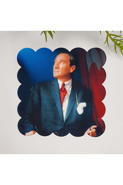 DECO Digital Printed Laser Cut Washable Cocktail Napkin with Ataturk Portrait