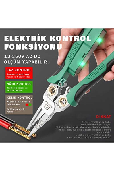 İNMEST İNFİNİTY ÇOK AMAÇLI PENSE 8 FONKSİYONLU  ELEKTRİKÇİ KABLO SOYMA PENSESİ