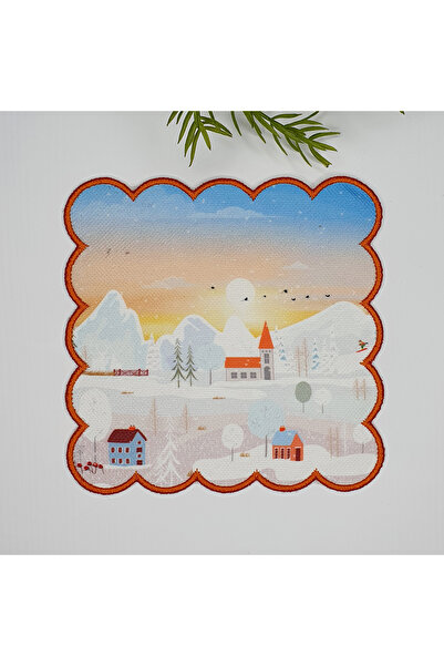 DECO Водяна фарба Новорічний ранок Чудовий пейзаж з цифровим принтом Вишивка ...