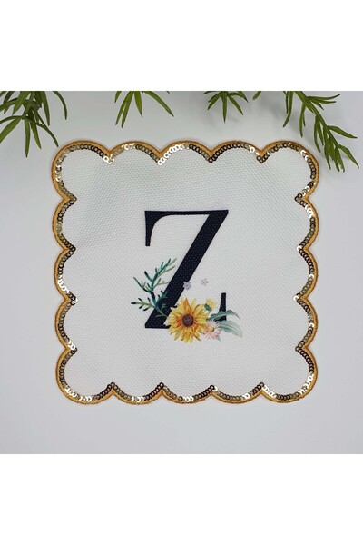 Genel Markalar Z Harfi Baskılı Kişiye Özel Pul İşlemeli Monogramlı Nakış Kena...