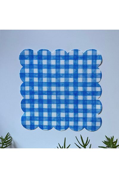 DECO Ψηφιακές τυπωμένες μπλε γαλαζιένιες χαρτοπετσέτες κοκτέιλ - Laser Cut Edge