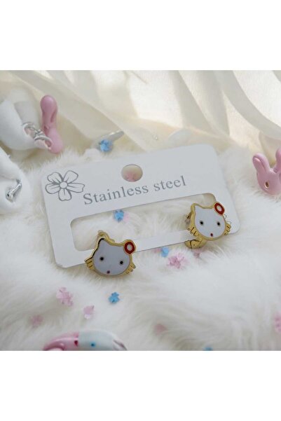 Meclore HELLO KITY ÇOCUK KÜPESİ ÇELİK