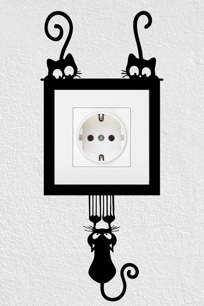 To Design Lab Ornament decorativ pentru priză și întrerupător cu tematică pis...