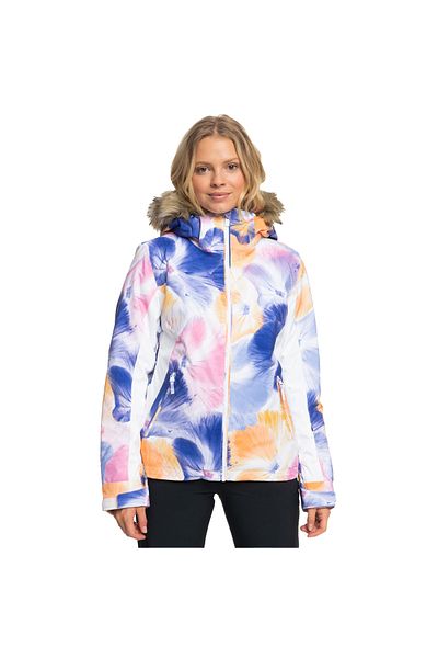 Roxy Women's Snowboard Jacket Jet Ski Jk Black/Flower Pattern