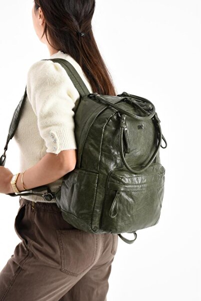 Baginn Y.S.Deri Жіноча сумка на спину М'яка веганська шкіра 35*25 см Функціон...