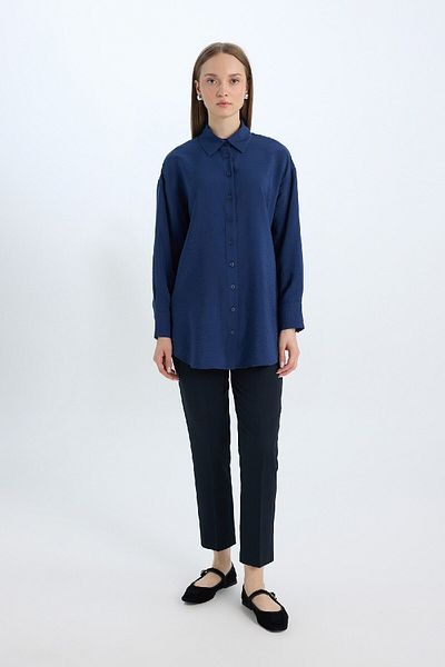 DeFacto Relax Fit Basic Straight Langarm-Shirt-Tunika D7346AX25SP
