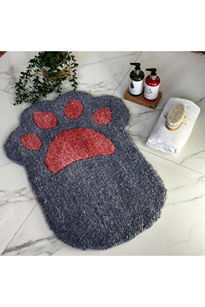 Verlora Studios Pati Düşü, Pati Yastığı Şeklinde El Yapımı Tufting Halı Paspa...