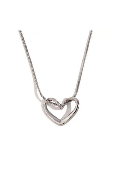 Nilsu Jewellery Accessory Steel Knot Heart Women's Necklace