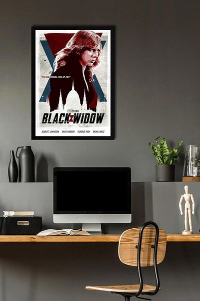 Saturn Pictură înrămată Black Widow - Poster Poster Film Marvel