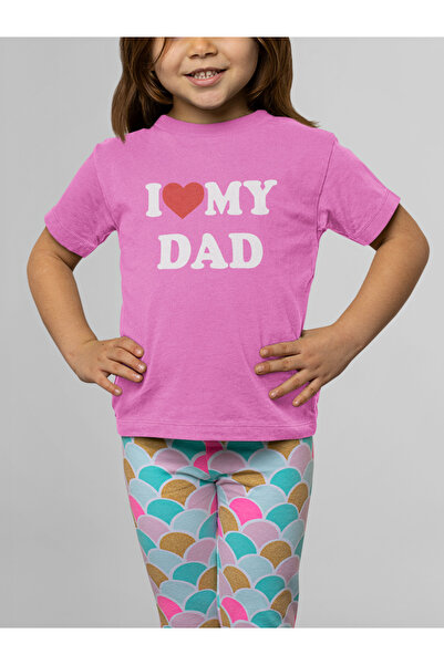 MAGORS I LOVE MY DAD TRICOU PENTRU COPII CU MÂNECĂ SCURTĂ CU GÂRGĂ BUMBAC