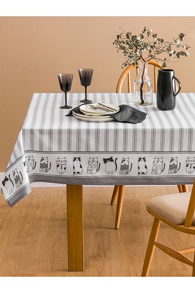 LC Waikiki Cat Printed Table Bottom 150X150 cm - S5Ih57Z8