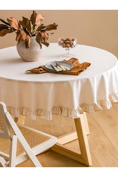 LC Waikiki Față de masă cu detaliu Volan 150x150 Cm - S5IH53Z8