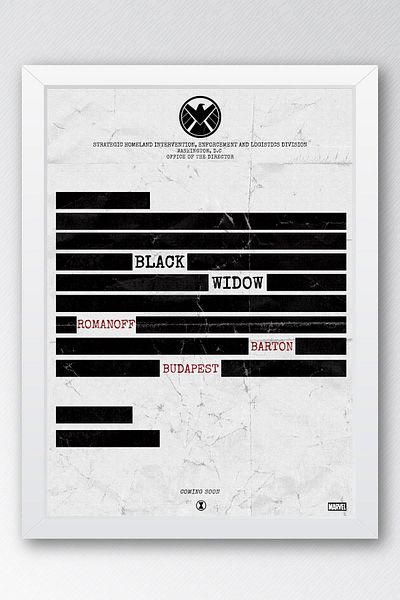 Saturn Pictură înrămată Black Widow - Pictură poster Marvel